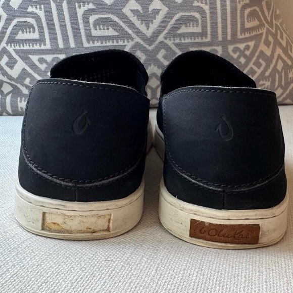 OluKai Pehuea Slip-On Sneakers Black Mesh Women’s 9.5 Comfort Casual - Picture 4 of 8